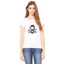 Qivi Altered Carbon Ac Ejderha Baskılı Örme Beyaz Kadın T-shirt