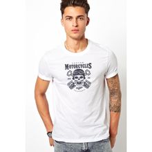 Qivi American Costum Vintage California Baskılı Beyaz Erkek Örme T-shirt