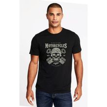 Qivi American Costum Vintage California Baskılı Siyah Erkek Örme T-shirt