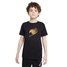 Qivi Anime Fairytail Logo Baskılı Siyah Unisex Çocuk T-shirt