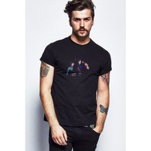 Qivi Anime Madara Baskılı Siyah Erkek Örme T-shirt