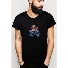 Qivi Anime Naruto Uzumaki Baskılı Siyah Erkek Örme T-shirt