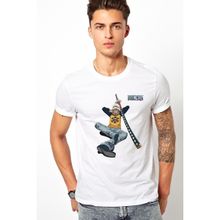 Qivi Anime One Piece Trafalgar Law Baskılı Beyaz Erkek Örme T-shirt