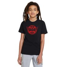 Qivi Aoa Good Luck Baskılı Unisex Çocuk Siyah T-shirt
