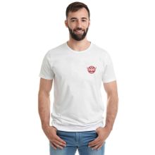 Qivi Aoa Good Luck Göğüs Baskı Baskılı Beyaz Erkek Örme T-shirt