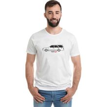 Qivi Araba Tofaşk Baskılı Beyaz Erkek T-shirt