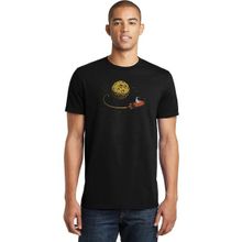 Qivi Astronaut Stay On Moon Rockect Uzay Baskılı Siyah Erkek Örme T-shirt
