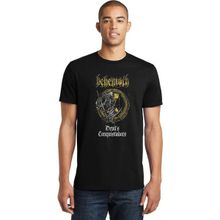 Qivi Behemoth Devil's Conquistadors Baskılı Siyah Erkek Örme T-shirt