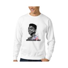 Qivi BGA0757-ERKSW Baskılı Erkek Beyaz Sweatshirt