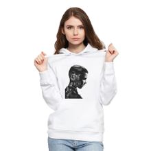 Qivi BGA0893-KDNKP 11 Eleven Millie Bobby Baskılı Örme Kadın Beyaz Kapüşonlu Sweatshirt