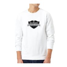 Qivi BGA2059-ERKSW Baskılı Erkek Beyaz Sweatshirt