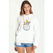Qivi BGA2182-KDNKP Beyaz Kadın Sweatshirt