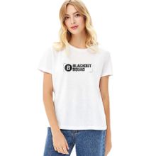 Qivi Black Squad Baskılı Baskılı Örme RF0297-KDNTS Beyaz Kadın T-shirt