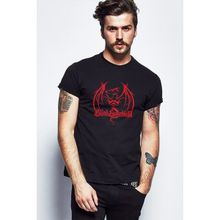 Qivi Blind Guardian Logo Metal Rock Müzik Baskılı Siyah Erkek Örme T-shirt