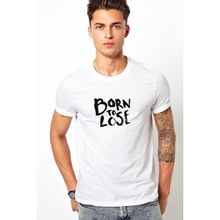 Qivi Born To Lose Baskılı Beyaz Erkek T-shirt