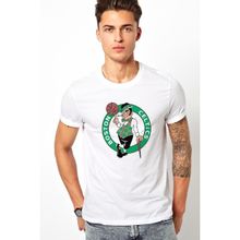 Qivi Boston Basketbol Spor Baskılı Beyaz Erkek T-shirt