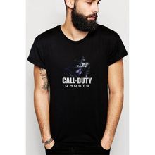 Qivi Call Of Duty Ghosts Baskılı Siyah Erkek Örme T-shirt