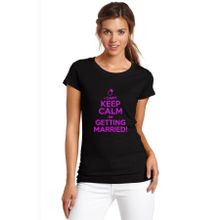 Qivi Can't Keep Calm Can´t Keep Calm Baskılı Siyah Kadın Örme T-shirt
