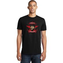 Qivi Che Guevara Viva La Revolucion Baskılı Siyah Erkek Örme T-shirt
