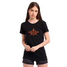 Qivi Crackdown 3 Logo Baskılı Örme Siyah Kadın T-shirt