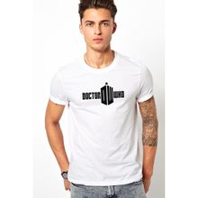 Qivi Doctor Who Logo Baskılı Beyaz Erkek T-shirt