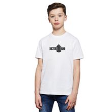 Qivi Doctor Who Logo Baskılı Beyaz Unisex Çocuk T-shirt