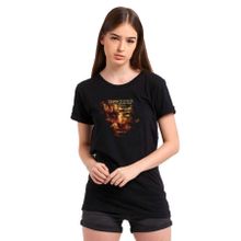 Qivi Dream Theater Metropolis Baskılı Örme Siyah Kadın T-shirt
