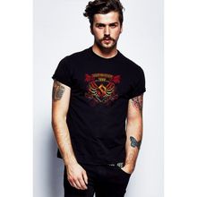 Qivi Dream Theater Sabaton Kryssen Baskılı Siyah Erkek Örme T-shirt