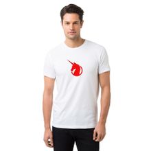 Qivi Earth Federation Logo Baskılı Beyaz Erkek T-shirt