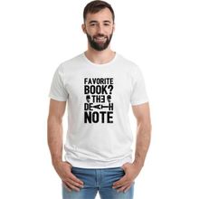 Qivi Favorı Book Death Baskılı Beyaz Erkek T-shirt