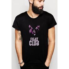 Qivi Fight Club Smoky Baskılı Siyah Erkek Örme T-shirt
