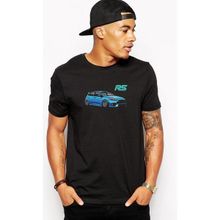 Qivi Ford Focus RS Baskılı Siyah Erkek Örme T-shirt