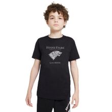 Qivi G O T House Stark Baskılı Unisex Çocuk Siyah Sweatshirt