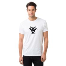 Qivi Göktürk Teşkilatı Mahsusa Baskılı Beyaz Erkek Örme T-shirt