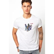 Qivi Gorillaz Jpeg Baskılı Beyaz Erkek Örme T-shirt