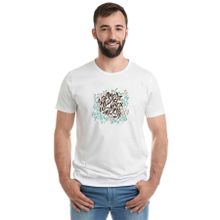 Qivi Graffiti Letter Baskılı Beyaz Erkek Örme T-shirt