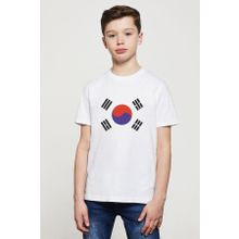 Qivi Güney Kore South Korea Baskılı Beyaz Unisex Çocuk T-shirt