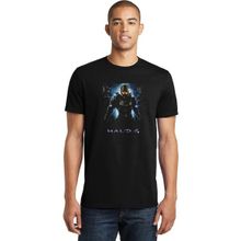 Qivi Halo Guardians Baskılı Siyah Erkek Örme T-shirt