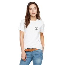Qivi Hogwarts Alumni Baskılı Beyaz Örme Kadın T-shirt