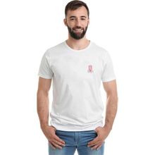 Qivi İmza Baskılı Beyaz Erkek T-shirt
