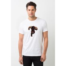 Qivi Juggernaut Baskılı Beyaz Erkek T-shirt