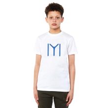 Qivi Kayı Boyu Baskılı Unisex Çocuk Beyaz T-shirt