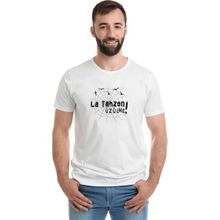 Qivi La Tahzen Üzülme Baskılı Beyaz Erkek T-shirt