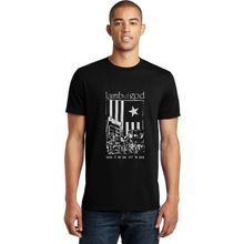 Qivi Lamb Of God There Is No Baskılı Siyah Erkek Örme T-shirt