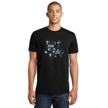 Qivi Let's Go To The Moon Baskılı Unisex Çocuk Siyah T-shirt