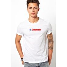 Qivi Limp Bizkit Logo Baskılı Beyaz Erkek T-shirt