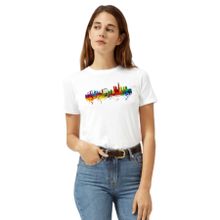Qivi Londra Şehri Silüeti Kadın Beyaz T-shirt