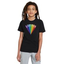 Qivi Lucifer Rising Baskılı Siyah Unisex Çocuk T-shirt