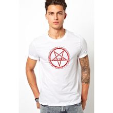 Qivi Lucifer the Best Thing Logo Baskılı Beyaz Erkek T-shirt