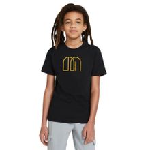 Qivi Mamamoo Logo Baskılı Siyah Unisex Çocuk T-shirt